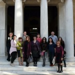 group photo in front of the Arts Museum